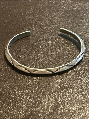 Sterling Silver Stamped cuff